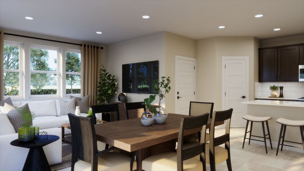 Representative furnished interior of a home built from the 2502 by Risewell Homes in Harvest Crossing, Aurora (Image 9).