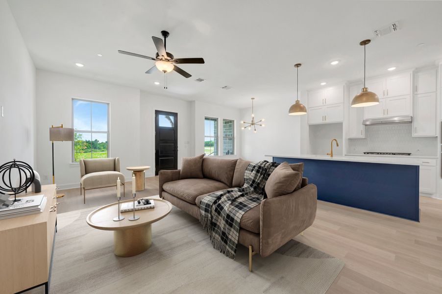 Furnished interior view inside a new home in Ridgeline Towns, McKinney (Image 7).