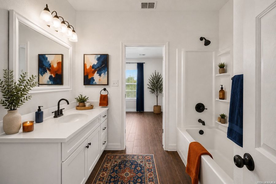 Furnished interior view inside a new home in , San Antonio (Image 15).