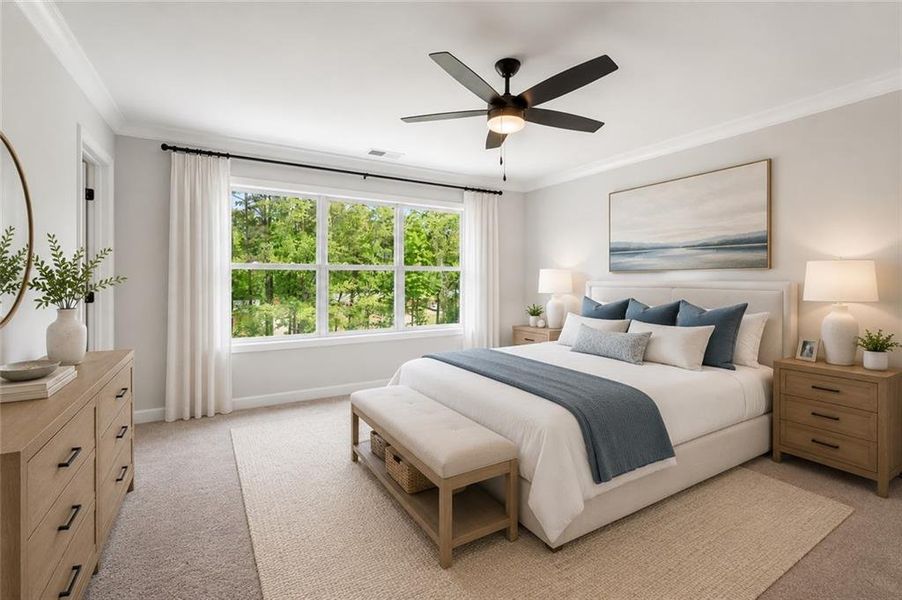 Furnished interior view inside a new home in Townes at South Main, Kennesaw (Image 15). Furnished interior view inside a new home in Townes at South Main, Kennesaw (Image 15).