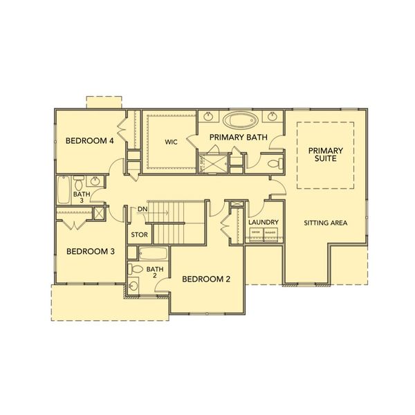 2D floor plan layout for the Jackson by Kerley Family Homes in Walters Creek, Douglasville, GA (Image 4). 2D floor plan layout for the Jackson by Kerley Family Homes in Walters Creek, Douglasville, GA (Image 4).