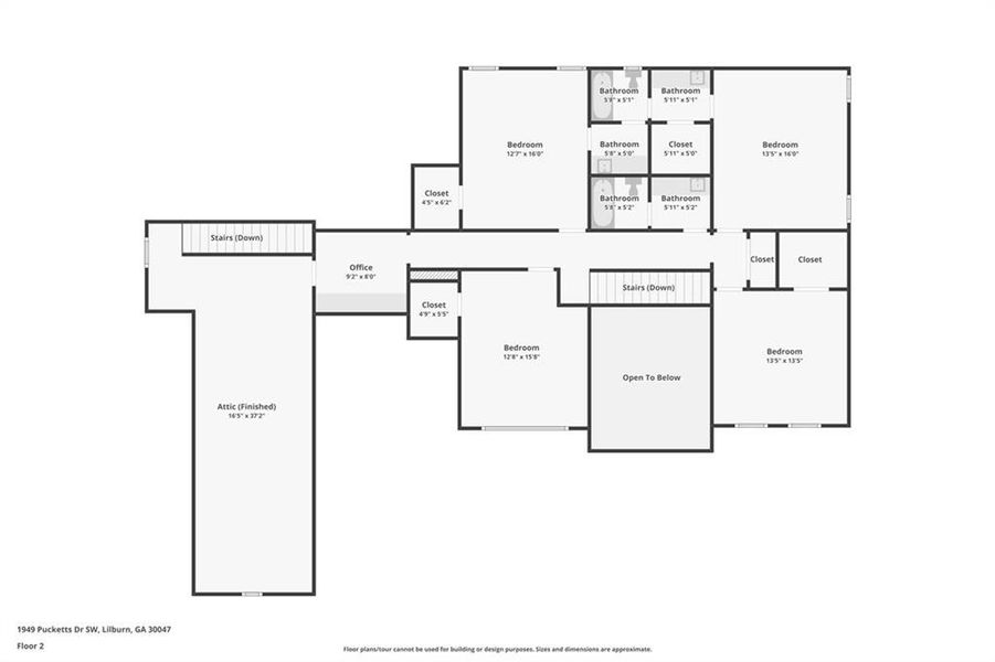 2D floor plan layout of this home in , Lilburn, GA (Image 5).