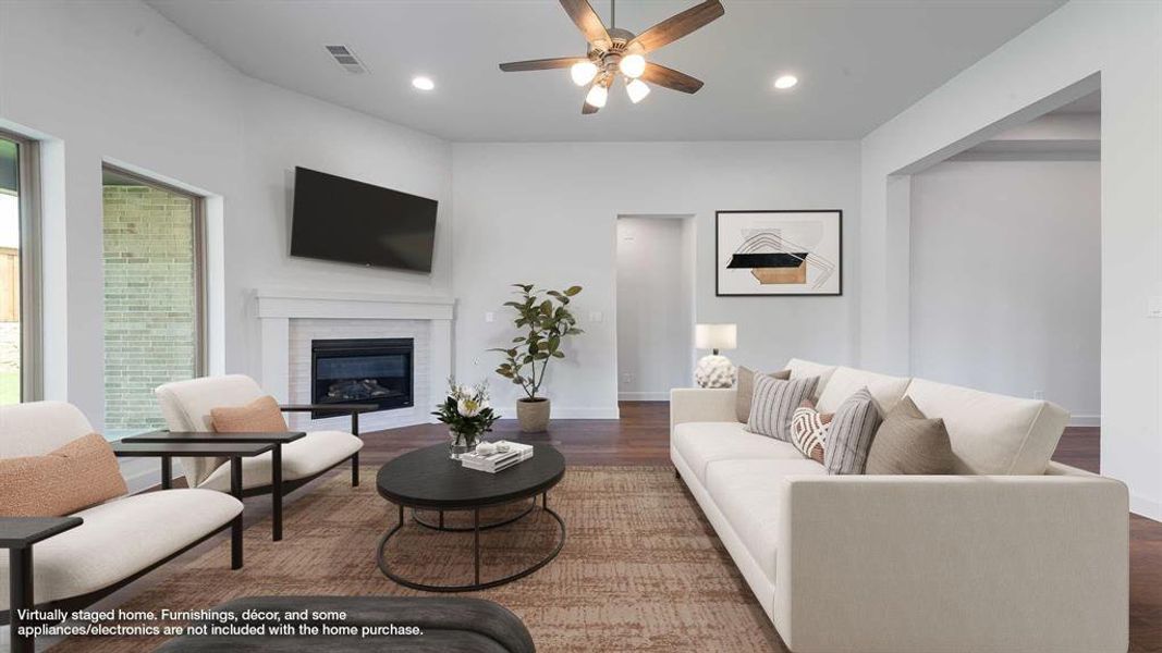 Furnished interior view inside a new home in Terraces 62', Rockwall (Image 6). Furnished interior view inside a new home in Terraces 62', Rockwall (Image 6).