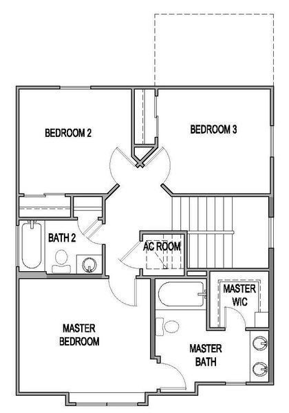 2D floor plan layout of this home in Mayfair, New Braunfels, TX (Image 3).