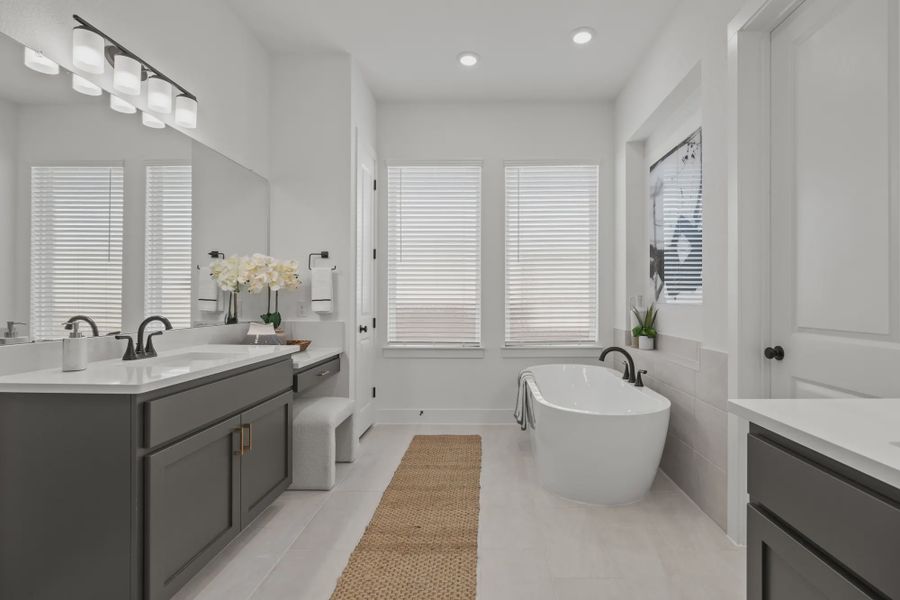 Representative furnished interior of a home built from the Silas by Chesmar Homes in 6 Creeks, Kyle (Image 16).