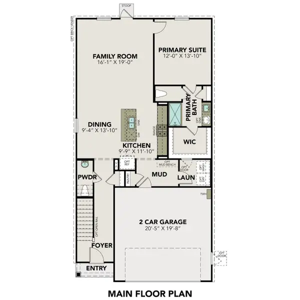 2D floor plan layout for the The Brazos F by Davidson Homes LLC in Spring Branch Crossing, Conroe, TX (Image 3).