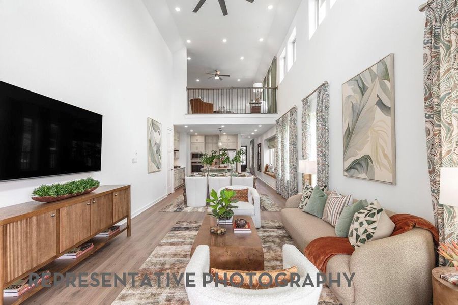 Furnished interior view inside a new home in Bridgeland, Cypress (Image 9).