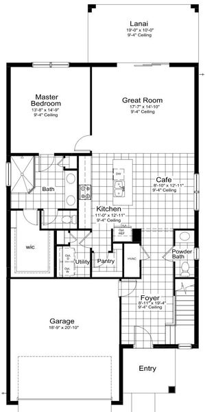 2D floor plan layout for the Heritage 2 by Neal Communities in Palmera, Venice, FL (Image 5).