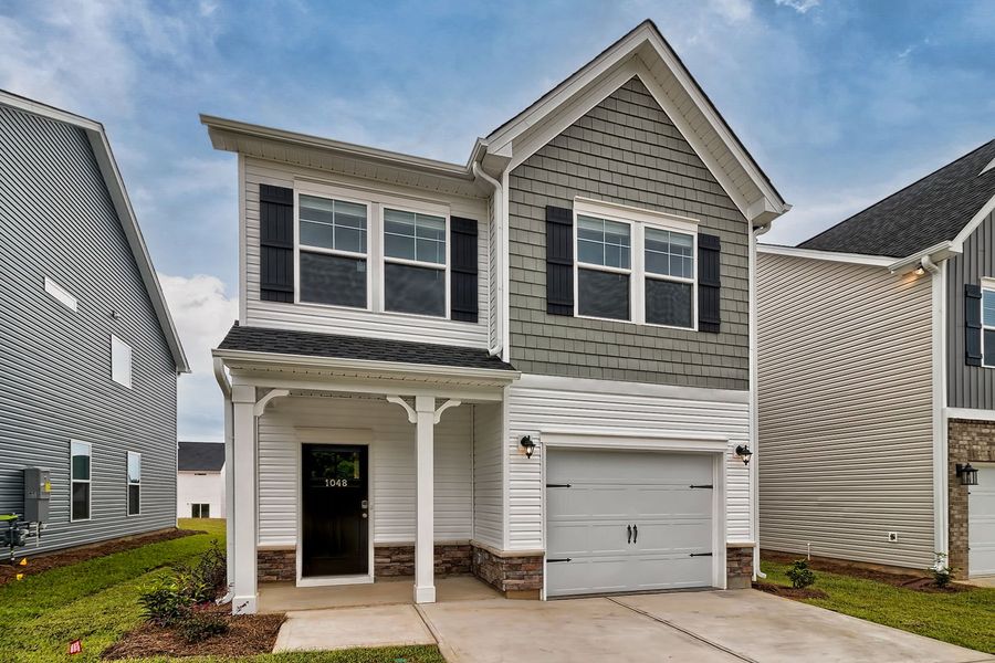 Representative exterior photo of a completed home built from the The Lance by Stanley Martin Homes in Myers Farm, Hopkins, SC (Image 26). Representative exterior photo of a completed home built from the The Lance by Stanley Martin Homes in Myers Farm, Hopkins, SC (Image 26).