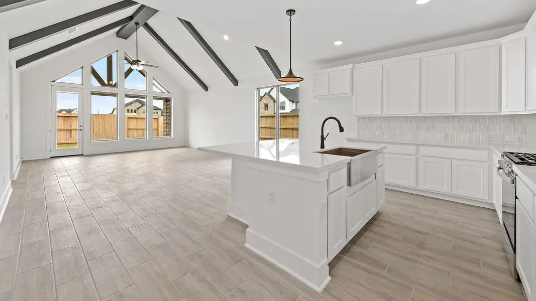 Furnished interior view inside a new home in The Trails, New Caney (Image 3).