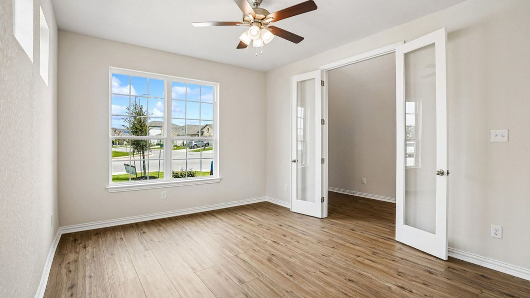 Dedicated Office Located at the Front of the Home