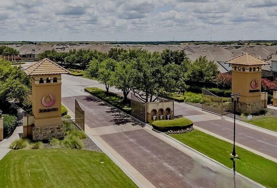 Aerial view of residential area