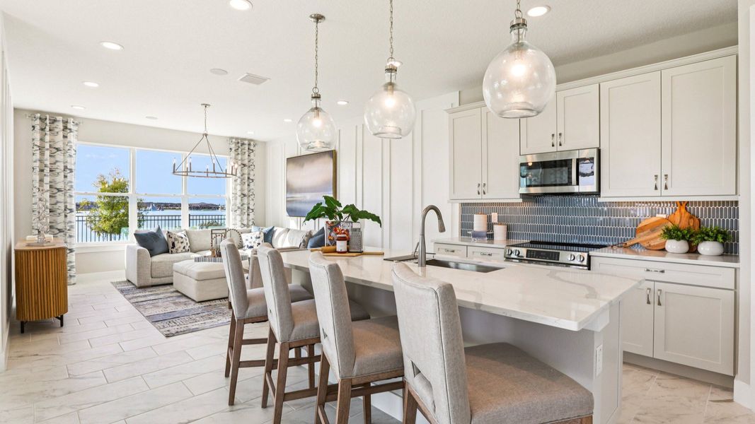 The Kitchen and Living Room