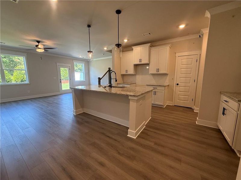 Furnished interior view inside a new home in The Towns at Auburn Station East, Auburn (Image 4).