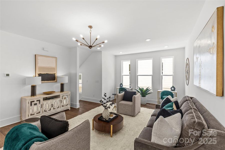 Furnished interior view inside a new home in , Charlotte (Image 11).