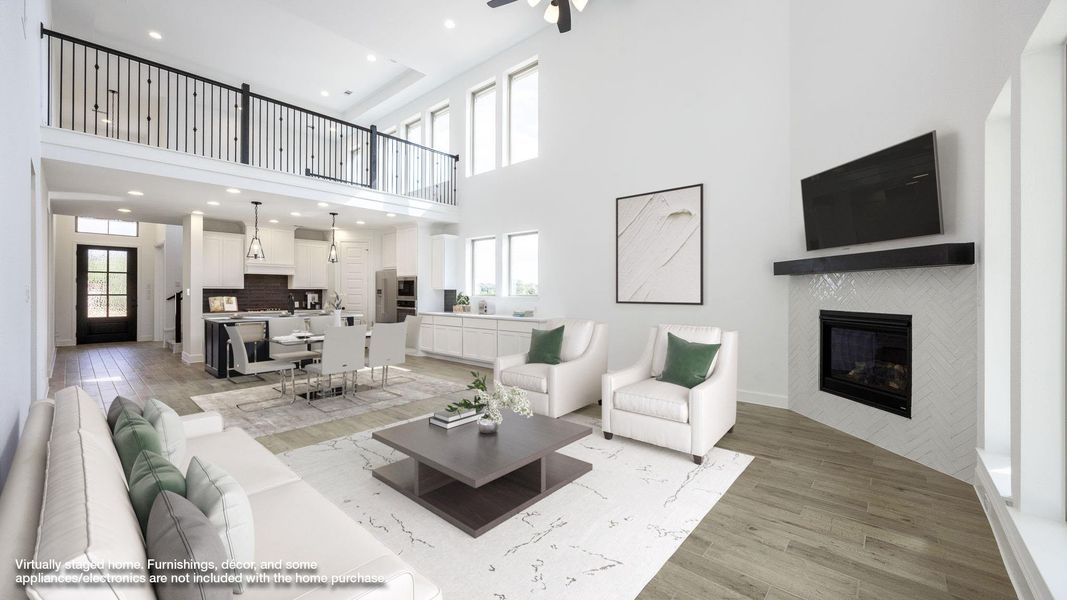 Furnished interior view inside a new home in Wolf Ranch 51', Georgetown (Image 8).