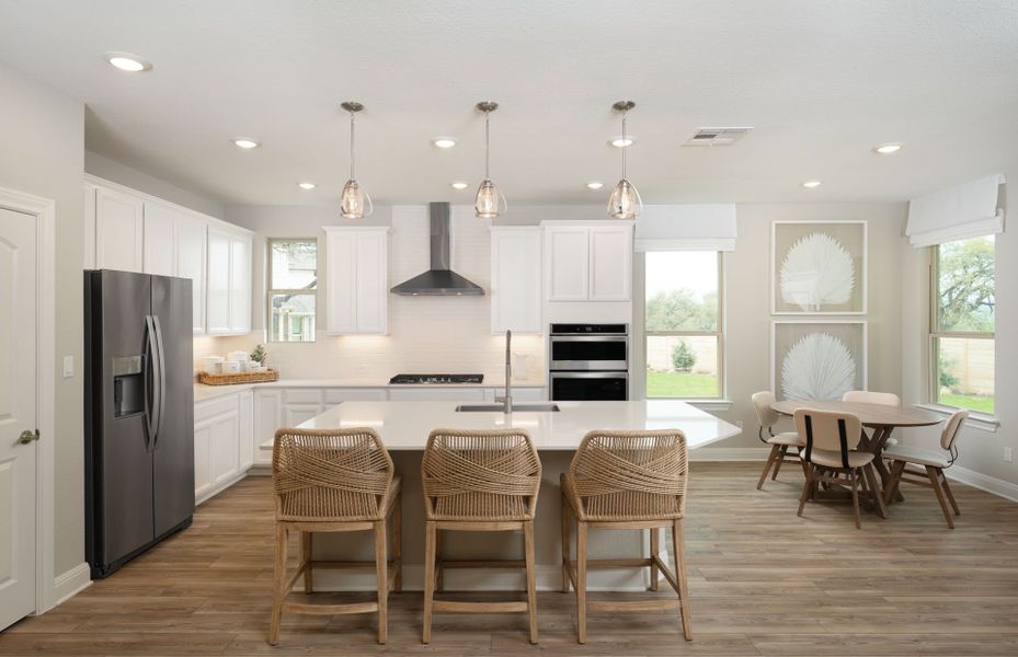 Spacious Kitchen with Views of Gathering Room Spacious Kitchen with Views of Gathering Room