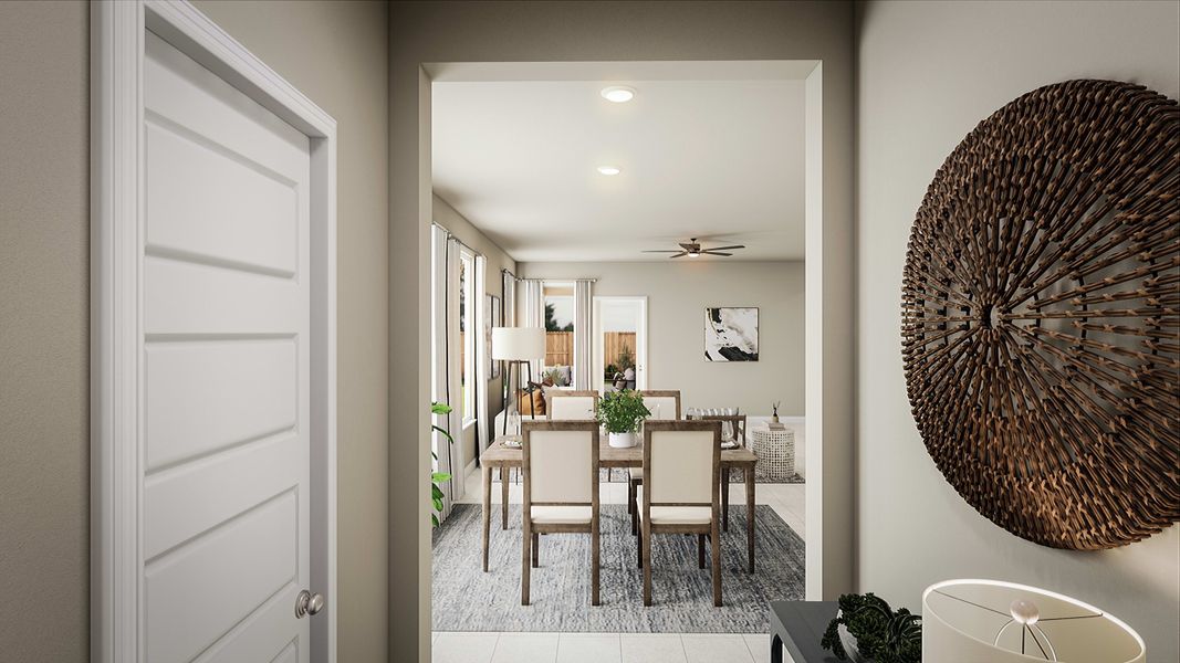 Representative furnished interior of a home built from the Bluebonnet by Tri Pointe Homes in Mason Woods, Cypress (Image 6).