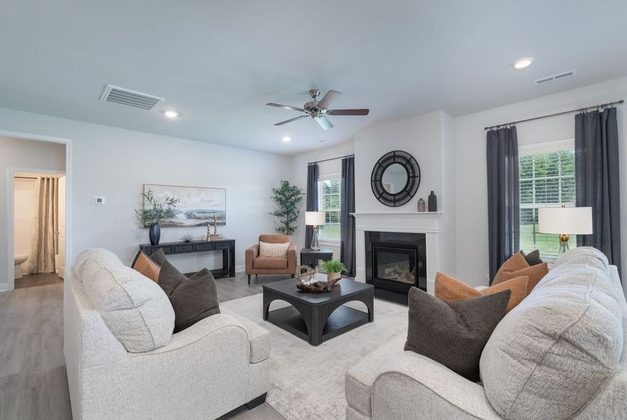 Representative furnished interior of a home built from the Plan 3210 by Adams Homes in McNeely Farms, Mount Ulla (Image 11).