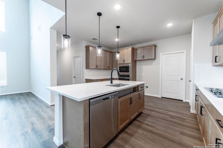 Furnished interior view inside a new home in The Woodlands at Medina Hills, Mico (Image 2).