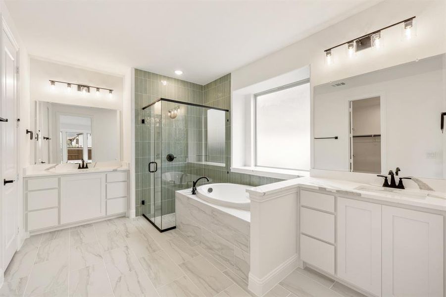 Furnished interior view inside a new home in Windsong Ranch Classic 61, Prosper (Image 8). Furnished interior view inside a new home in Windsong Ranch Classic 61, Prosper (Image 8).