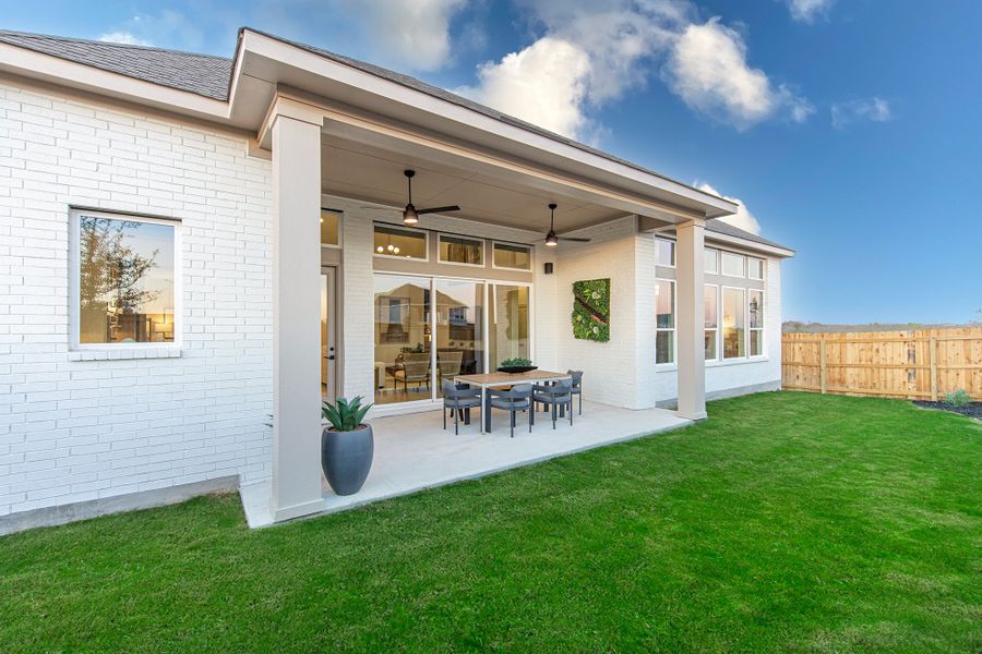 Representative exterior details of a home built from the The Jacksboro by David Weekley Homes in Briggs Ranch – Signature Legacy Series, San Antonio (Image 3).