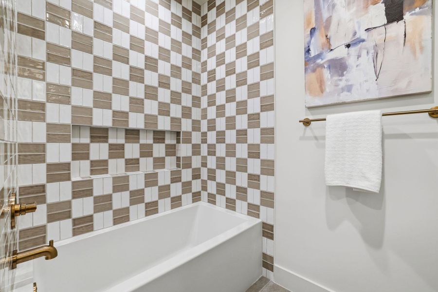 Full bathroom featuring shower / bathtub combination