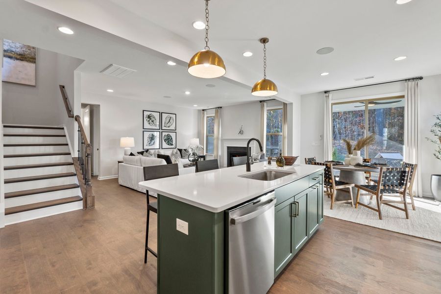Furnished interior view inside a new home in Stafford at Langtree, Mooresville (Image 10).
