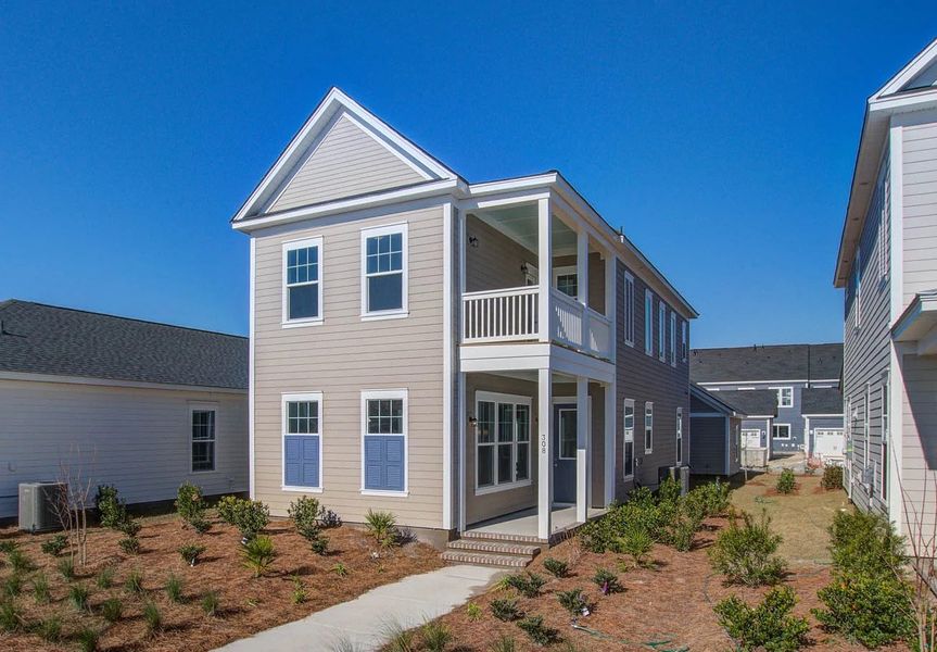 Representative exterior photo of a completed home built from the Azalea by Ashton Woods in Midtown at Nexton, Summerville, SC (Image 20).