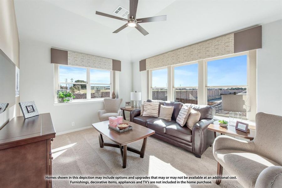 Furnished interior view inside a new home in Union Park, Little Elm (Image 28). Furnished interior view inside a new home in Union Park, Little Elm (Image 28).