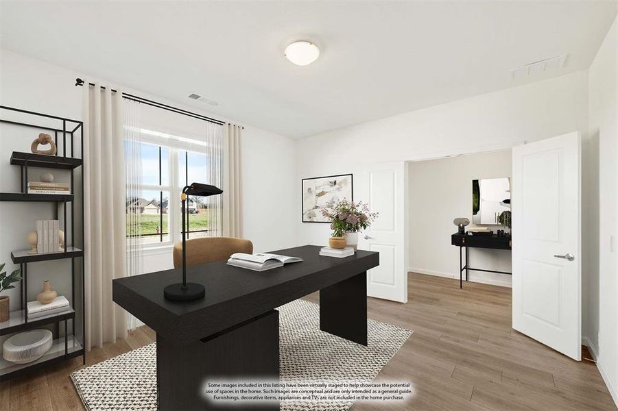 Furnished interior view inside a new home in ArrowBrooke Elements, Aubrey (Image 21).