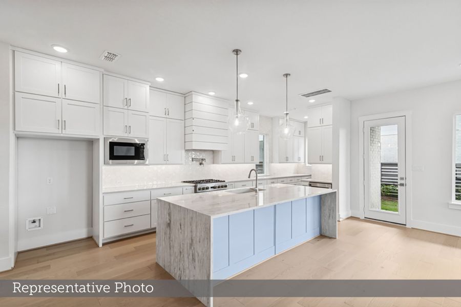 Furnished interior view inside a new home in Easthaven at Bridgeland Central - Vision Collection, Cypress (Image 10).