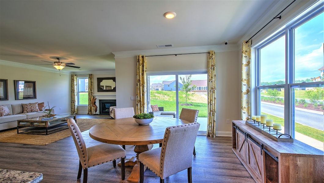 Furnished interior view inside a new home in Reserve at Tap Root Farms, Fletcher (Image 15). Furnished interior view inside a new home in Reserve at Tap Root Farms, Fletcher (Image 15).