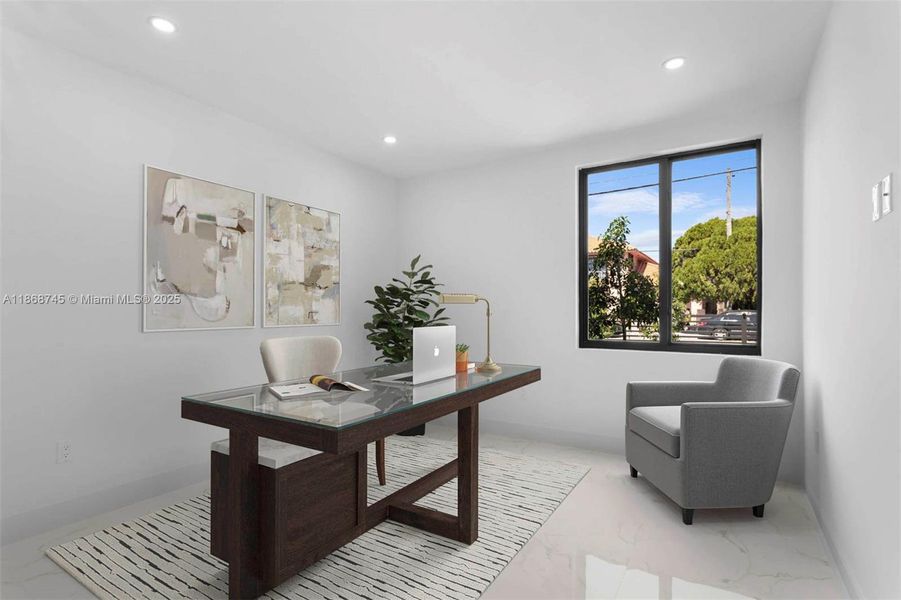 Furnished interior view inside a new home in , Miami (Image 9).