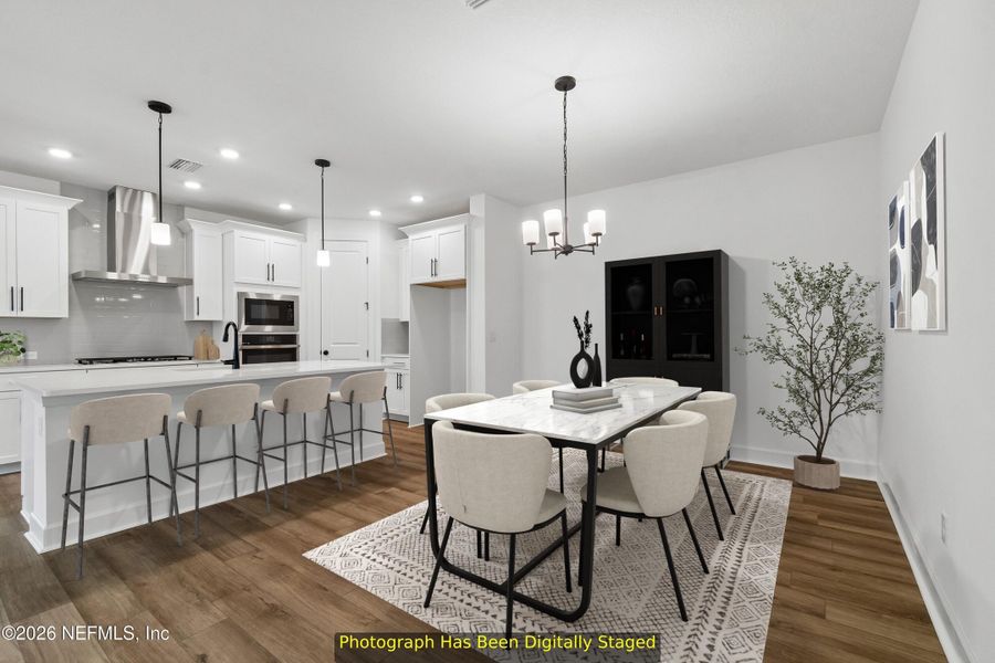 Furnished interior view inside a new home in Westerly Park at Wildlight – Villa Collection, Yulee (Image 5). Furnished interior view inside a new home in Westerly Park at Wildlight – Villa Collection, Yulee (Image 5).