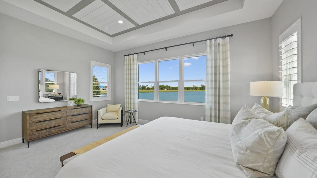 Furnished interior view inside a new home in Palm Grove, Lakewood Ranch (Image 23). Furnished interior view inside a new home in Palm Grove, Lakewood Ranch (Image 23).