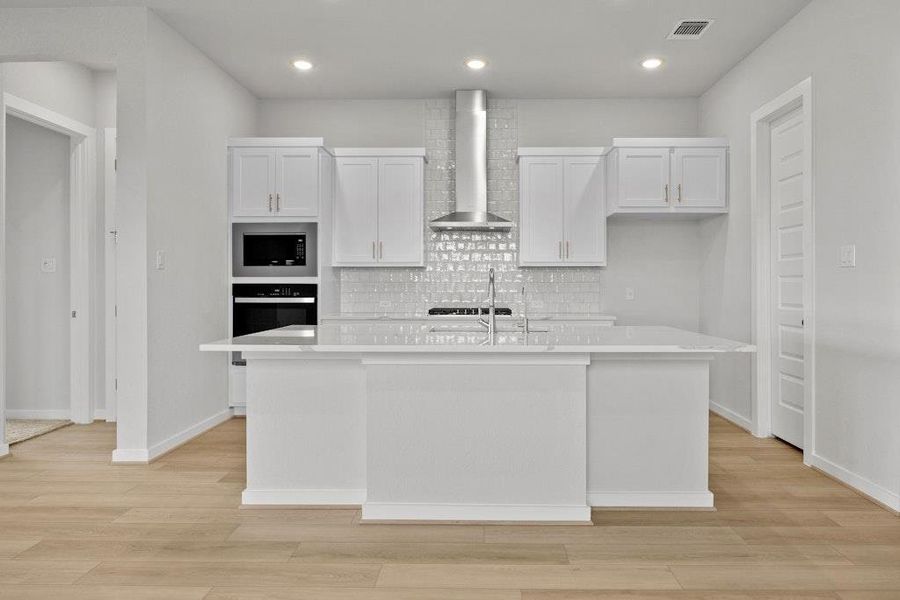 Furnished interior view inside a new home in Santa Rita Ranch, Liberty Hill (Image 4). Furnished interior view inside a new home in Santa Rita Ranch, Liberty Hill (Image 4).