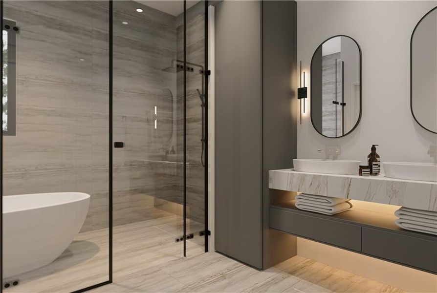 Furnished interior view inside a new home in , Sugar Hill (Image 33).