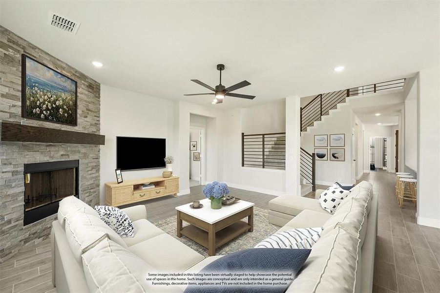 Furnished interior view inside a new home in Mockingbird Hills 60-65, Joshua (Image 7).