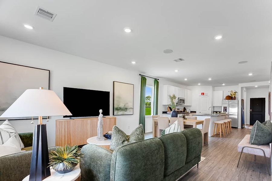 Furnished interior view inside a new home in Bridge Creek 45s and 50s, Cypress (Image 9).