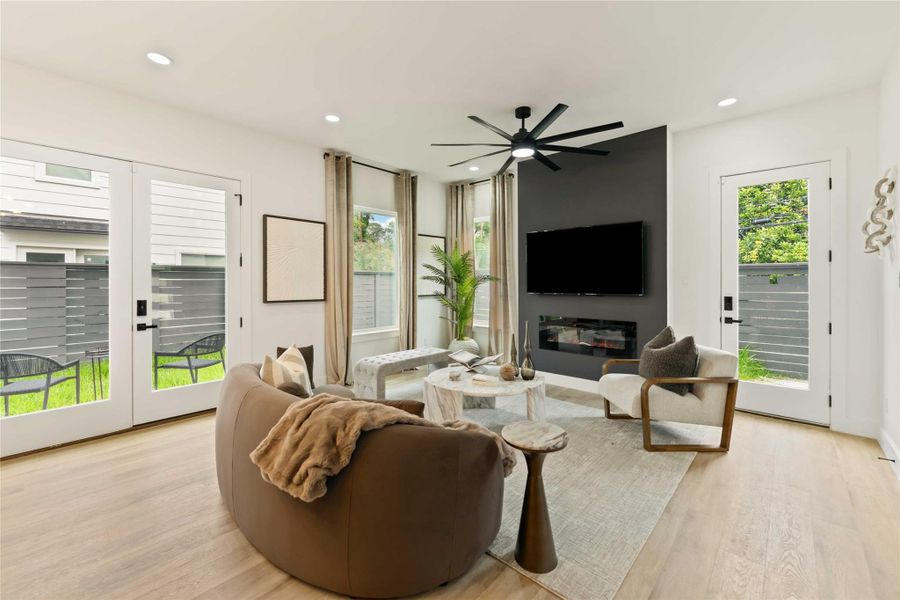 Furnished interior view inside a new home in , Houston (Image 10).