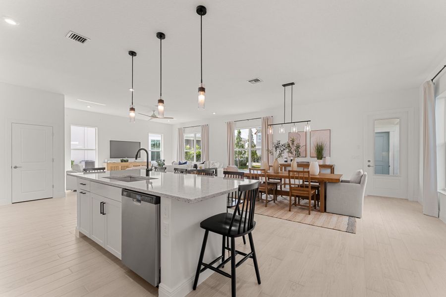 Representative furnished interior of a home built from the Dahlberg by Mattamy Homes in Newfield - Rosette Park, Palm City (Image 5).