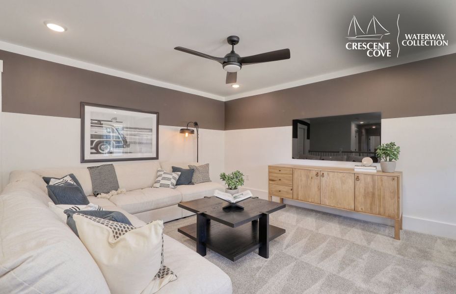 Representative furnished interior of a home built from the Vanderbilt - Waterway Collection by Pulte Homes in Crescent Cove, Myrtle Beach (Image 14).