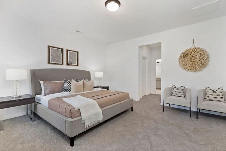 Representative furnished interior of a home built from the Vale by True Homes in Wendell Springs, Wendell (Image 12).