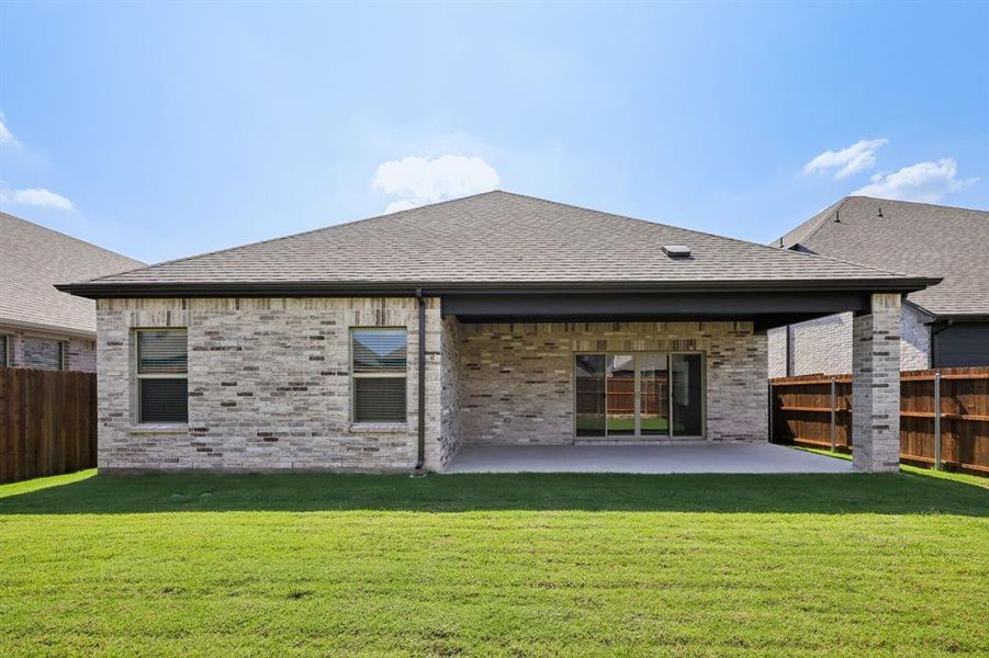 Exterior details and patio area of a home in Southridge - Signature Series, Princeton (Image 3). Exterior details and patio area of a home in Southridge - Signature Series, Princeton (Image 3).