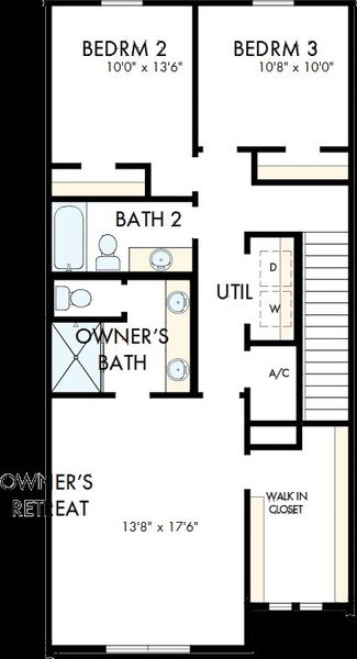 2D floor plan layout of this home in Palmeras at Crossprairie – The Palms Collection, St. Cloud, FL (Image 2). 2D floor plan layout of this home in Palmeras at Crossprairie – The Palms Collection, St. Cloud, FL (Image 2).