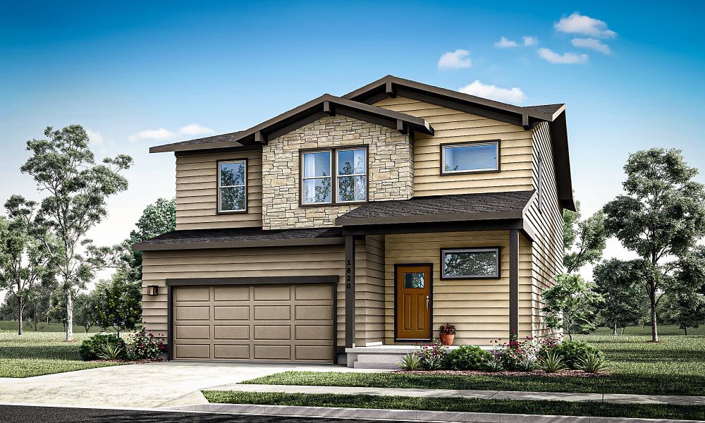 Representative exterior photo of a completed home built from the Rowling by Hartford Homes in Trailside, Timnath, CO (Image 31).