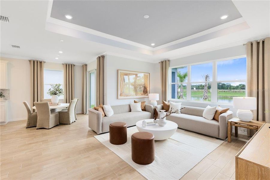 Furnished interior view inside a new home in Sunrise Estates, West Melbourne (Image 8).