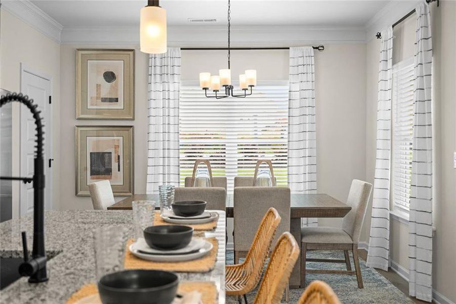 Furnished interior view inside a new home in The Andros, Dalton (Image 36).