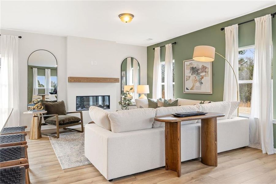 Furnished interior view inside a new home in The Bluffs, Canton (Image 39).